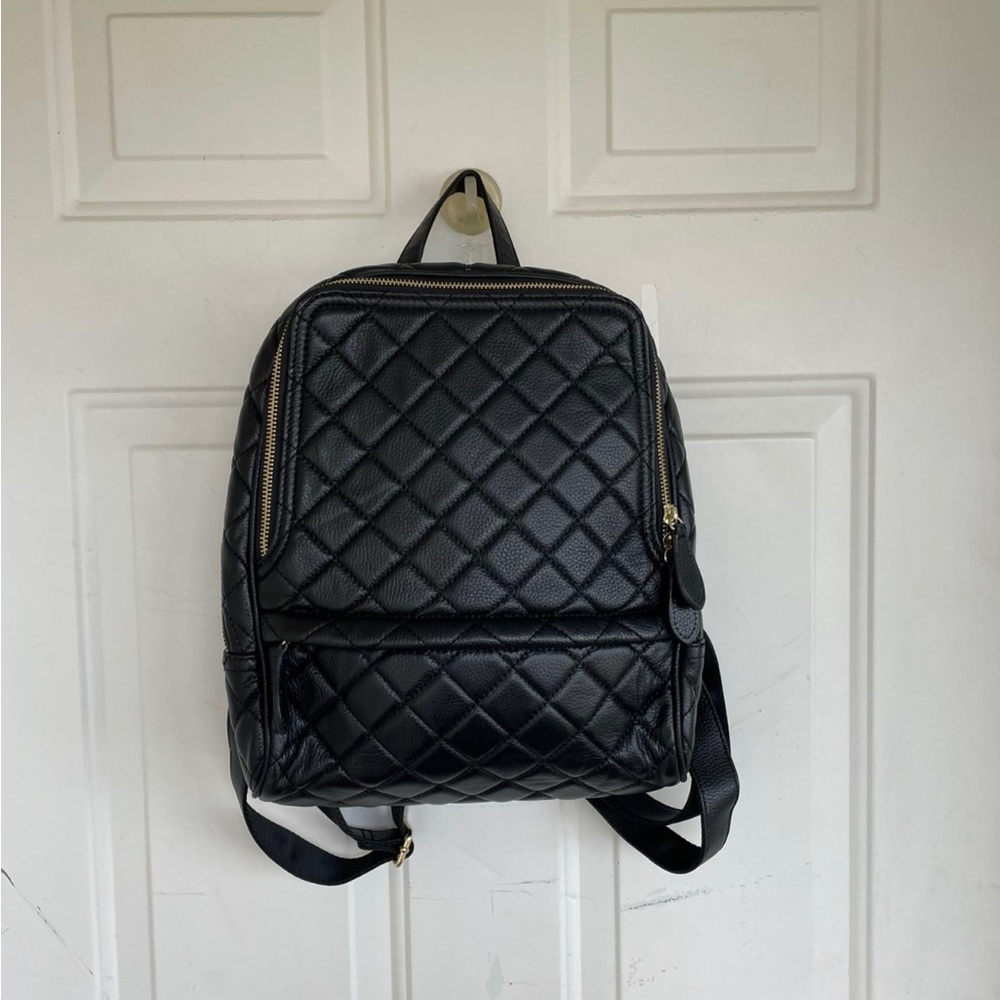 Coolcy Quilted Leather Backpack